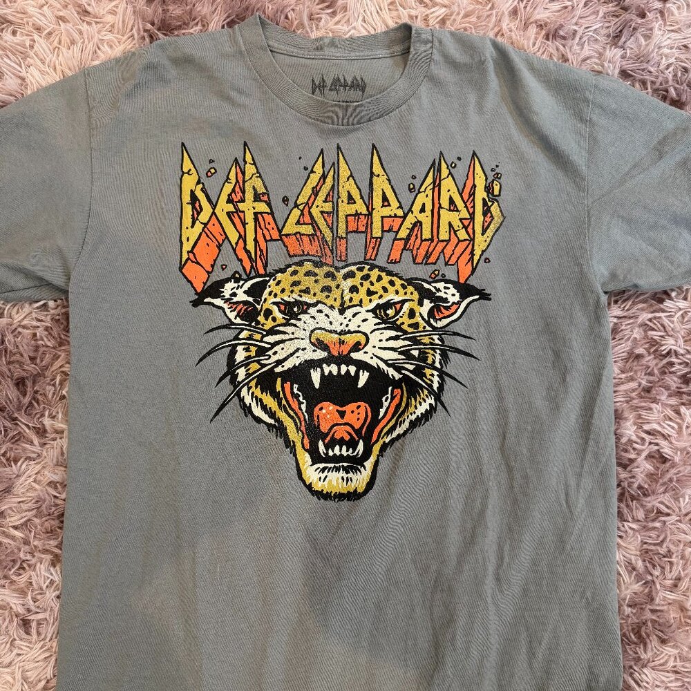 Gray Def Leppard Graphic T-Shirt